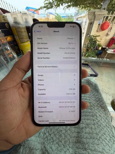 IPhone 13 Pro Max 256GB Code ZA/A SIM2 តួស្អាត98%