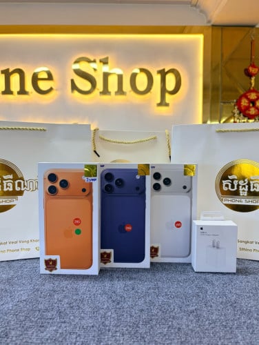 iPhone 17promax 256G X/A ធានា2ឆ្នាំ ថែមAdapter20Wល្អ Free Case Screen