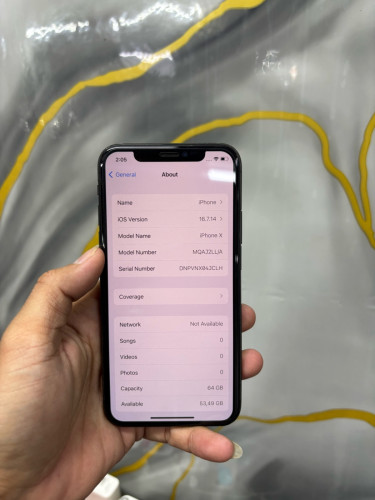 iPhoneX 64G LL ម៉ាសុីនអេក្រង់ស្រុីន មានស្គេន