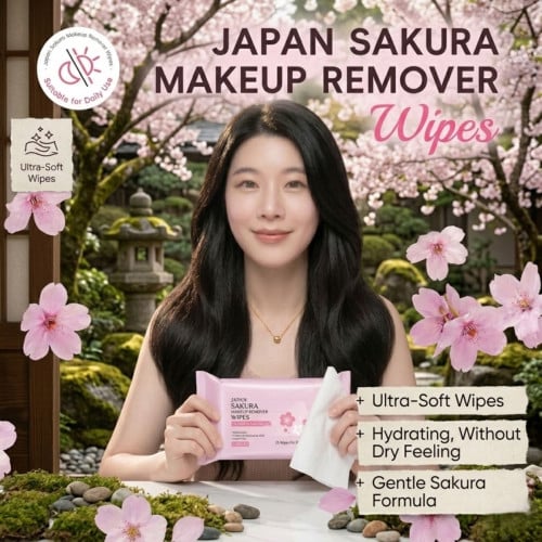 Japan Sakura Makeup Remover Wipes