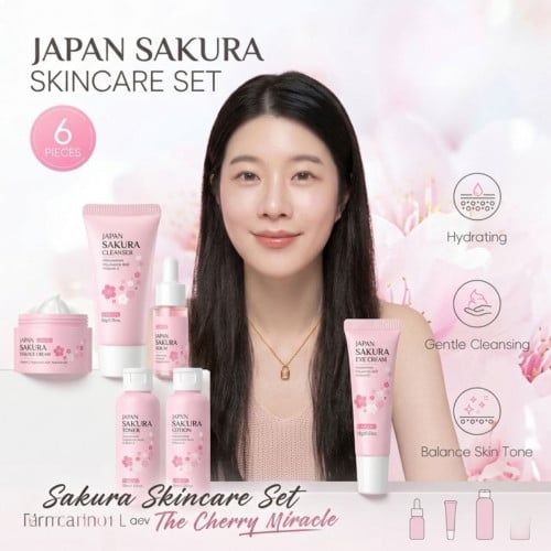Japan Sakura Skin Care Product Set 6pcs
