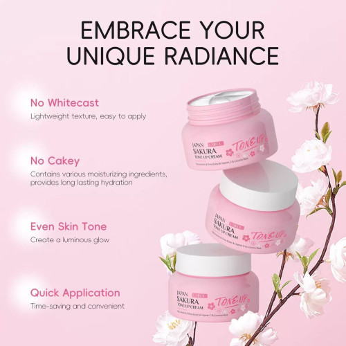 Japan Sakura tone up cream beauty without makeup (Lazy Cream)