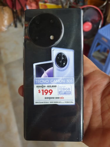 Tecno camon 30s ថ្មីធានា1ឆ្នាំ តំលៃពិសេស