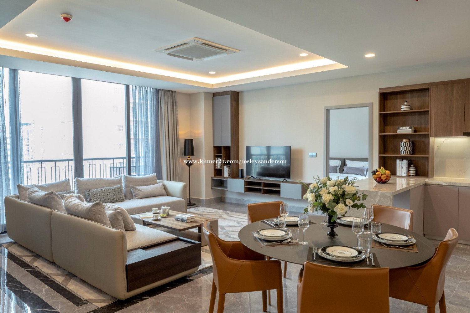 3 bedroom 3 bathroom | Apartment for Rent in BKK 1