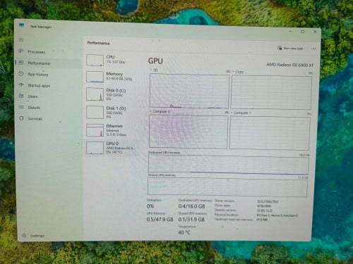 6900xt 16G Ram 64G CPU i9 11900k