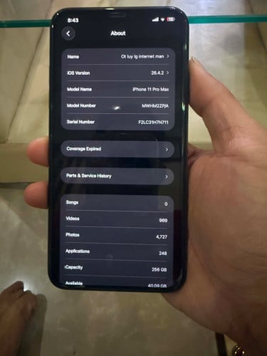 លក់ IPhone 11 Pro Max 256G សំណុំសុីន
