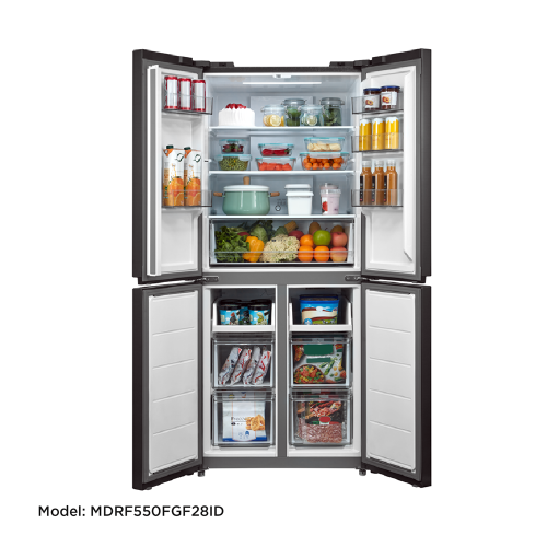 407L MDRF550FGF28ID# Midea 4-door refrigerator ទូរទឹកកក