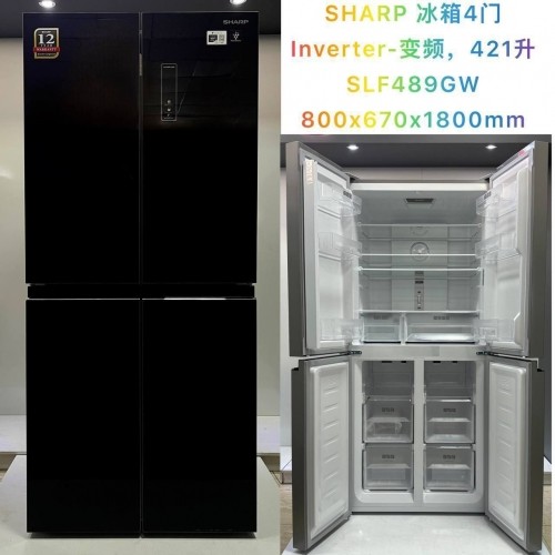 407L MDRF550FGF28ID# Midea 4-door refrigerator ទូរទឹកកក