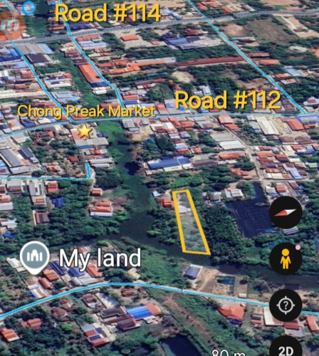 ដីលក់ នៅជិតផ្សារចុងព្រែក Land for Sale near Chong Preak Market