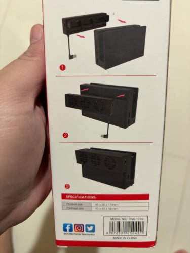 Cooling fan for Nintendo Switch