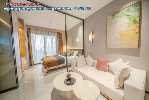 OneBedroom Morgan Central City in the center of Phnom Penh city, nearby Samhan market, Toul Sangke