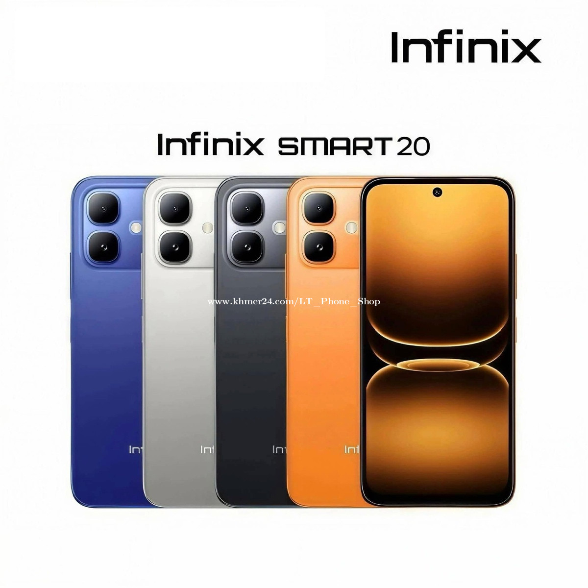 Infinix Smart 20 (4GB+4GB/128GB) ថ្មីធានា1ឆ្នាំ