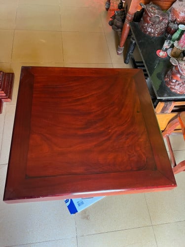 លក់តុ ឈើបេង បងៗ 80x80 ឈើចាស់