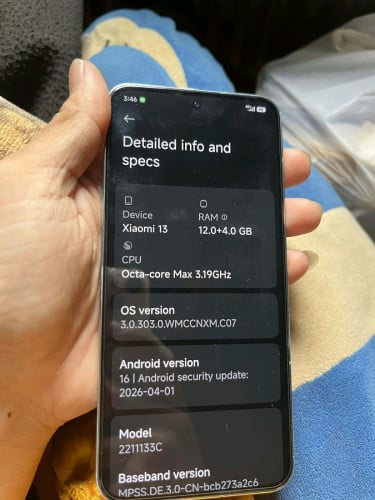 Mi 13 CH 256gb ram12+4