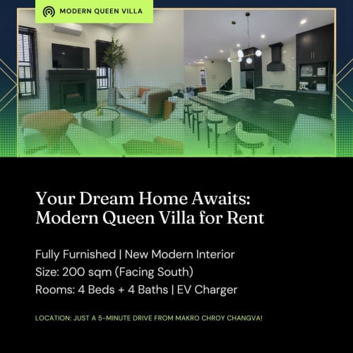 Modern Queen Villa for Rent & Sale | Fully Furnished 4 bedrooms with new modern interior