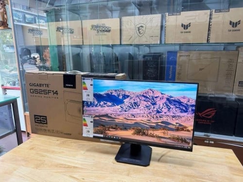 Monitor Gaming Brand Gigabyte GS25F14 IPS 144Hz / Have Poart : HDMI 2Poart /DP 1 ថ្មីប្រអប់