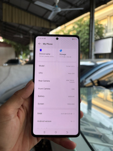 Tecno Camon20pro 256G Ram8G Sim2 Global សានុំស្រុីន