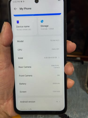 TECNO SPARK 30c 128g6G99%