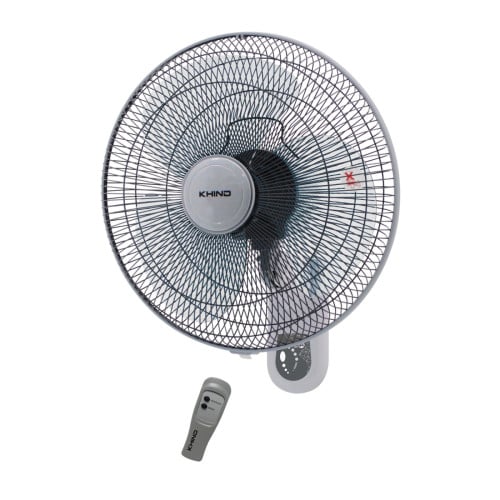 WF1608RSE-LG, Brand KHIND, 16" wall fan, remote control, light grey(LG), 1 year warranty