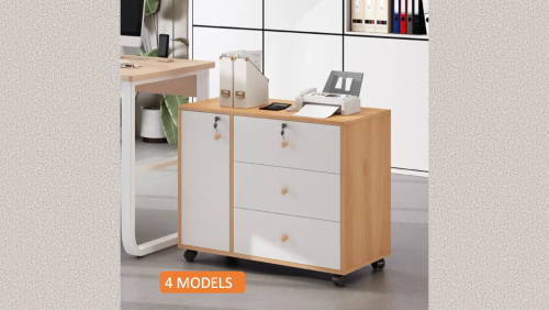 " Paris Design Studio " Cabinet with scroll wheel office cabinet .
