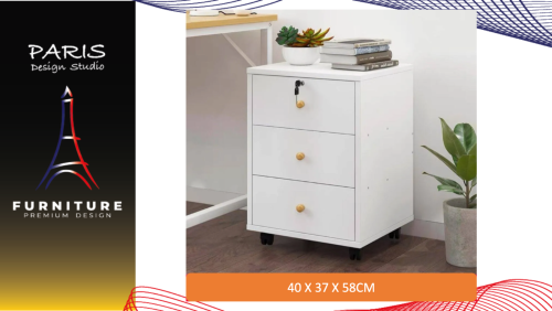 " Paris Design Studio " Cabinet with scroll wheel office cabinet .