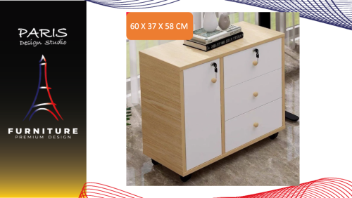 " Paris Design Studio " Cabinet with scroll wheel office cabinet .
