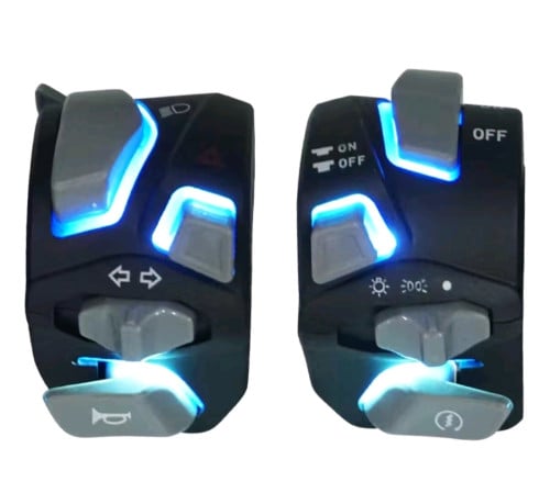 Illuminated combination switch modified for electric vehicles/motorcycles