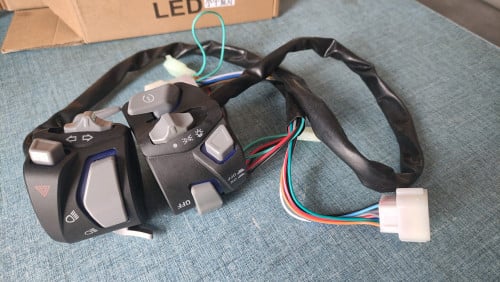 Illuminated combination switch modified for electric vehicles/motorcycles