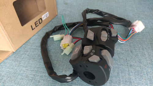 Illuminated combination switch modified for electric vehicles/motorcycles