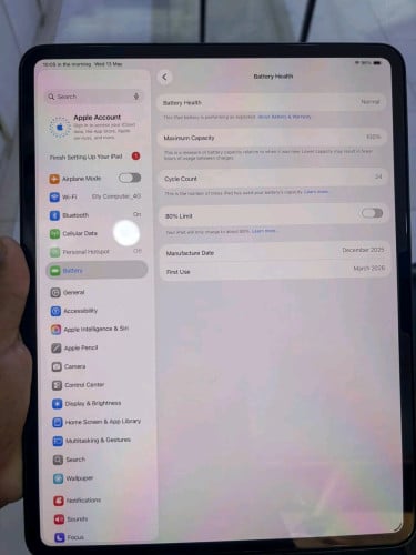 Ipad pro 13in M5 256G sim 98.99%