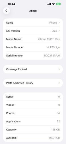 iPhone 13 Pro Max 128G Grade A 99%