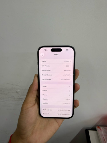 iPhone 16 128G LL/A សំនុំសុីន