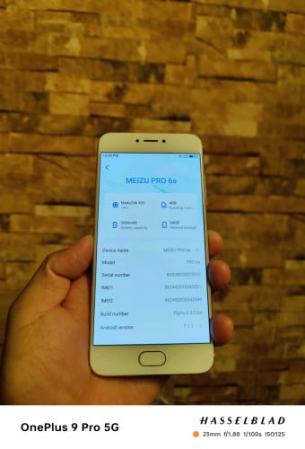 Meizu Pro6s 64G Sim 2 សានសុីន អេក្រង់ AMOLED full HD មាន ស្កែនមិខនិង finger scan Camera ច្បាស់