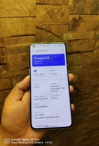 OnePlus 9pro ក្រុមហ៊ុន 256G Ram 16G សានុំសុីនស្អាត 98% ដាច់ 95$