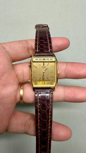 Original Ultra Rare Vintage SEIKO Tank Hybrid Ana-Digi Front-Facing Speaker SGP
