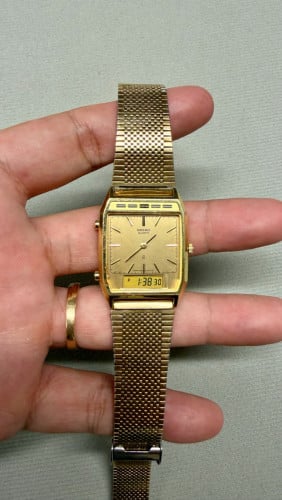 Original Ultra Rare Vintage SEIKO Tank Hybrid Ana-Digi Front-Facing Speaker SGP