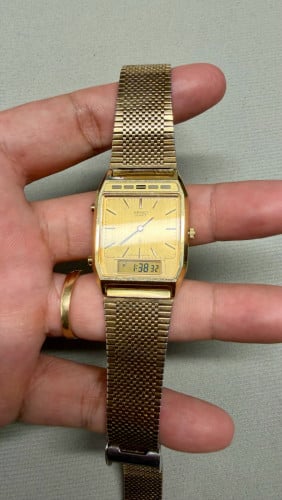 Original Ultra Rare Vintage SEIKO Tank Hybrid Ana-Digi Front-Facing Speaker SGP