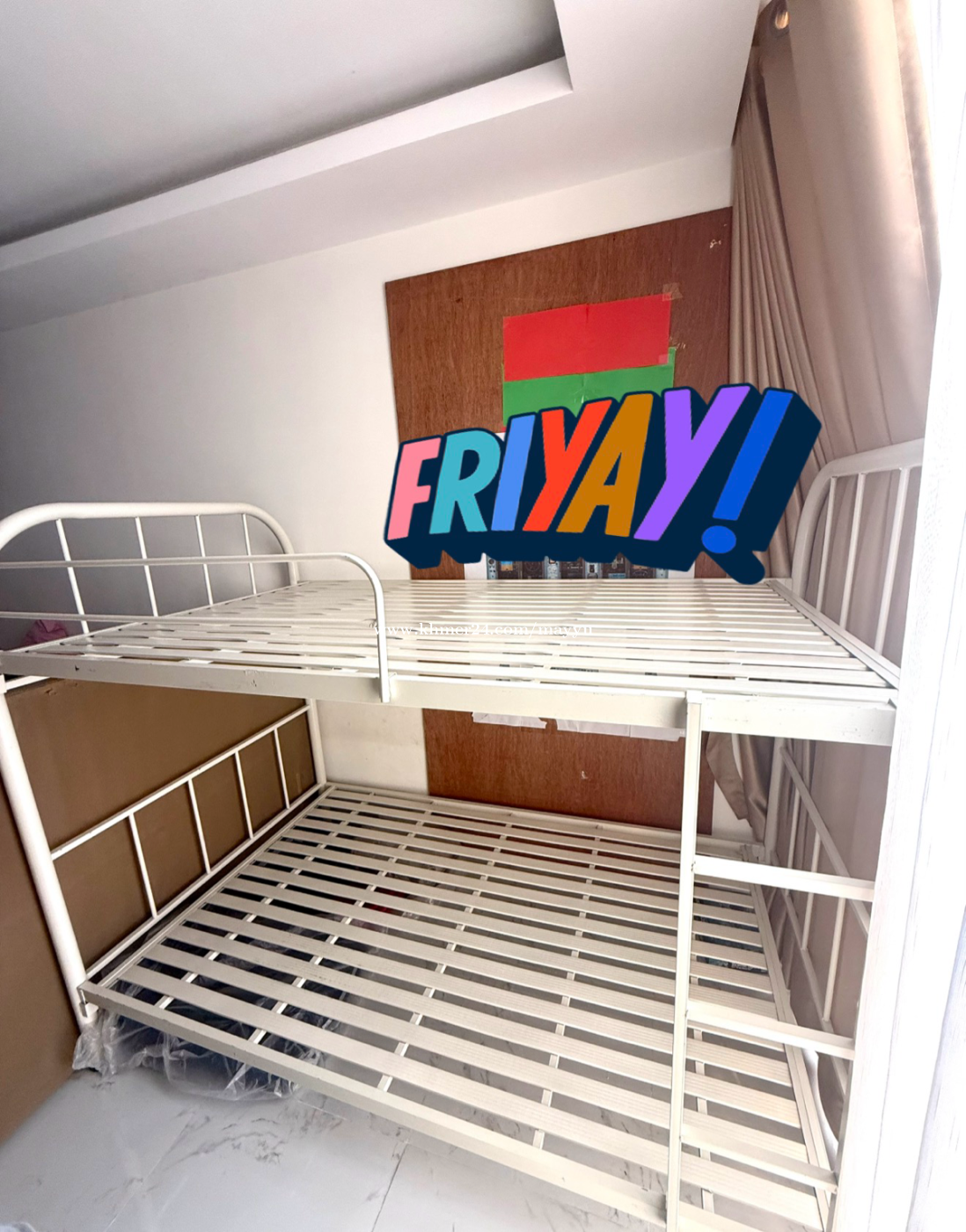 Pre-loved Metal Bunk Bed (1.2m) for Sale!