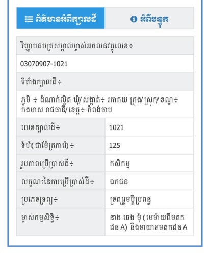 ដីលក់បន្ទាន់នៅខេត្តកំពង់ចាម