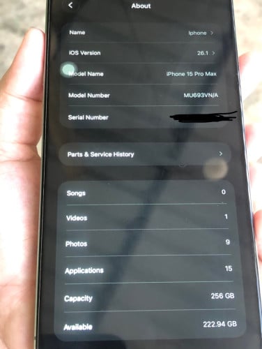 ត្រូវការលក់ iPhone 15 Pro Max bypass