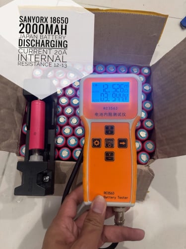 ថ្មលីចូម Sanyo Lithuim 18650 កំលាំង 2000mAh ប្រភេទ10C