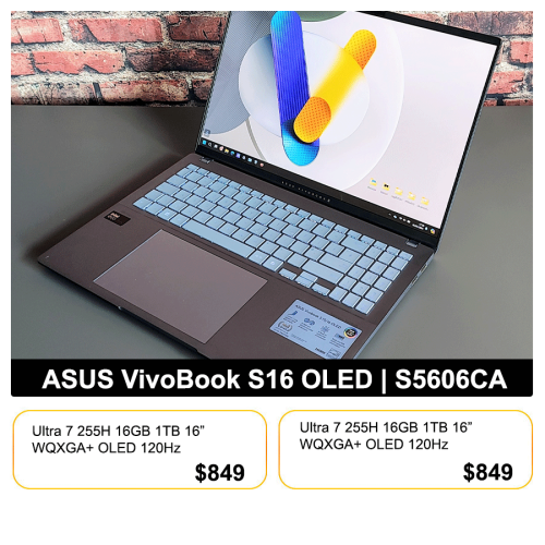 ASUS VivoBook S16 OLED  S5606CA, $849