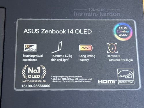 ASUS ZENBOOK UM3406 OLED 3K 120HZ