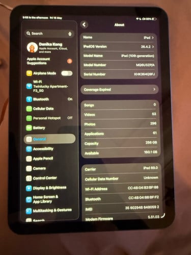 iPad 10th generqtion blue