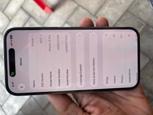 iPhone 14Pro តូច 128Gb ZA Sim2 Purple 98%