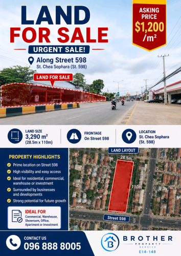 Land for Sale along the street 598