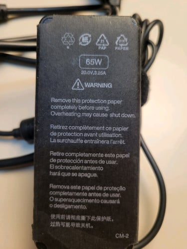 Lenovo laptop charger 65W