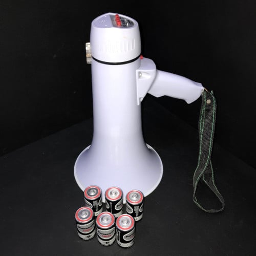 Portable Megaphone with Recording & Playback + Batteries