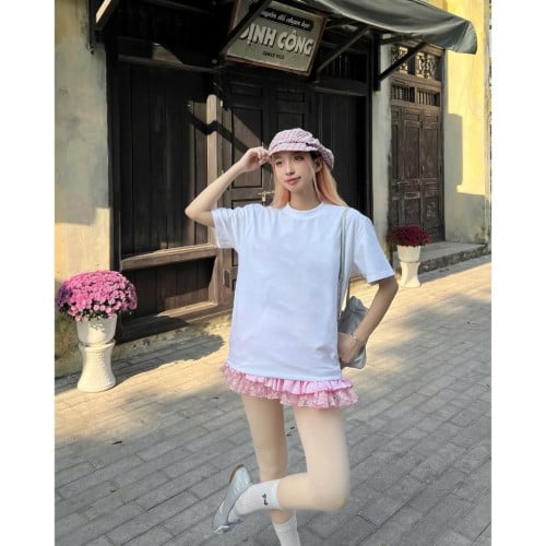 Premium Cotton T-Shirt 260gsm (Monhz) - សាច់ក្រណាត់ក្រាស់ ត្រជាក់ ទម្រង់ Oversize