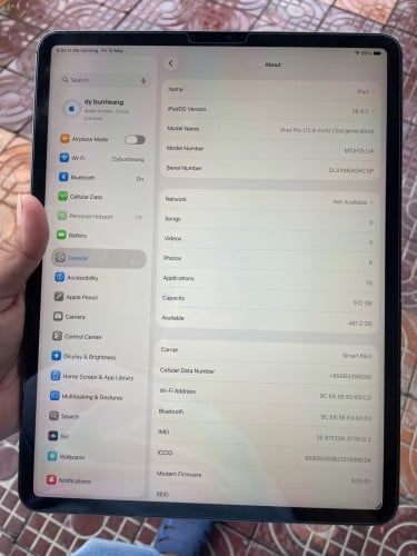 Sell iPad Pro 2018 12.9inch 512G sim WiFi ស្ទើសំបល 95%
